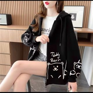 Áo khoác hoodie Nam Nữ,áo khoác nỉ Dây kéo In Hình GẤU TEDDYY form rộng Thời Trang