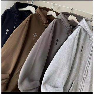 Áo Khoác Hoodie Zip Nam Nữ Chất Liệu Vải Nỉ Dày Có In Chữ Dấu Thập Ngay Áo Mang Cá Tính Form Rộng Hàng Hot Trend