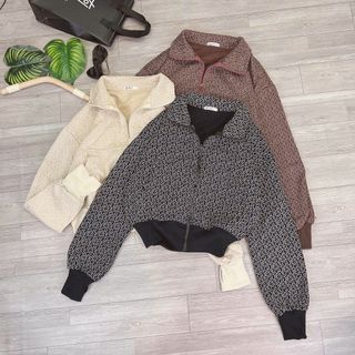 [Hot] Áo Khoác Nỉ Nữ Cổ Trụ In Họa Tiết Có Khóa Kéo, From Cánh Dơi Mẫu Mới Shop Thủy Tiên_VN