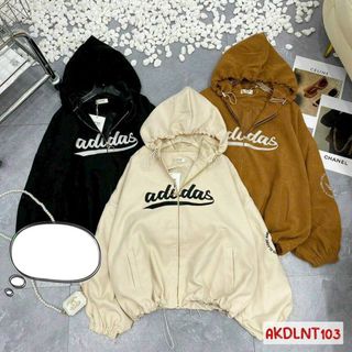 [Hot] Áo Khoác Da Lộn Nữ From Rộng Thêu Logo ADI Thời Trang Dễ Thương, Chất Liệu Vải Da Lộn 2 Lớp Cao Cấp hot trend. Sho