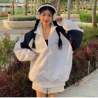 Áo Khoác dù 2 Lớp Cổ Bẻ Chữ Today Phối Màu - Teen Đẹp - Kiểu Áo Gió Bomber Khóa Kéo Zip Nam Nữ Couple Cặp Đôi