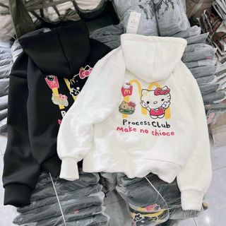 ÁO HOODIE NỈ NAM NỮ IN HÌNH, PROCESS CLUB SIÊU CUTE THỜI TRANG