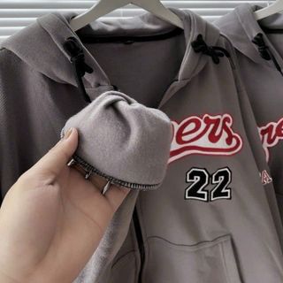 Áo Khoác Nỉ Khóa Zip Thêu Logo Nổi Kèm Số 22 Nhiều Ký Tự Siêu Hot