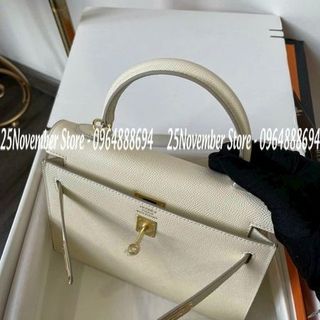 𝐓𝐮́𝐢 𝐗𝐚́𝐜𝐡 Nữ Cao Cấp 𝐊𝐞𝐥𝐥𝐲 𝐝𝐚 𝐞𝐩𝐬𝐨𝐧 - Màu Trắng - Size 25cm