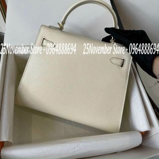 𝐓𝐮́𝐢 𝐗𝐚́𝐜𝐡 Nữ Cao Cấp 𝐊𝐞𝐥𝐥𝐲 𝐝𝐚 𝐞𝐩𝐬𝐨𝐧 - Màu Trắng - Size 25cm