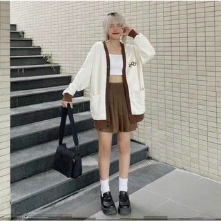 Áo Khoác Cadigan Nữ Hình Mèo Good Chất Vải Nỉ Bông Form Rộng Unisex Thời Trang