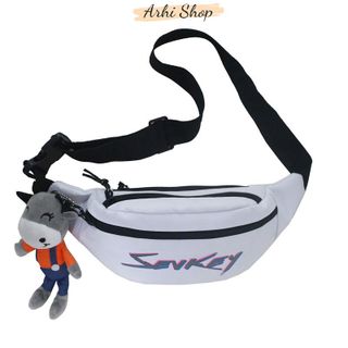 Túi Đeo Chéo Nam Unisex Túi Đeo Chéo Nữ Túi Bao Tử SEVKEY Vải Canvas Hàn Quốc Chống Nước Tuyệt Đối