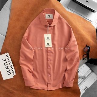 Áo Sơ Mi Lụa Trơn Becon Denim SMT06