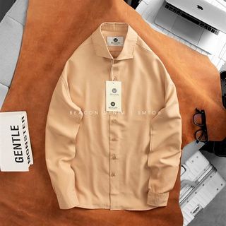 Áo Sơ Mi Lụa Trơn Becon Denim SMT06