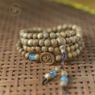 Vòng trầm 108 hạt mix charm Phúc Lộc Thọ Thiên Nhiên