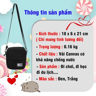 Túi Đeo Chéo Canvas Nhỏ Gọn, Túi Đeo Chéo Nam Nữ Đi Học, Đi Chơi, Du Lịch Thời Trang Hàn Quốc Arhi Shop