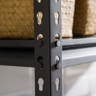 Kệ sắt V gài mâm Gỗ MDF chống thấm nước 4 Tầng , không cần sử dụng ốc vít