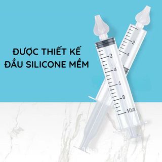 Ống Xilanh Vệ Sinh Mũi Đầu Silicone Cho Bé
