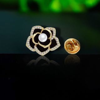 PIN CÀI ÁO ĐA NĂNG HOA HỒNG ĐÍNH NGỌC TRAI THỜI TRANG DÀNH CHO NỮ
