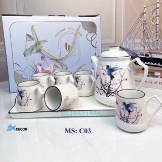 BỘ BÌNH TRÀ SÀNH SỨ 6 LY CAO CẤP