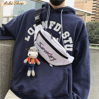 Túi Đeo Chéo Nam Unisex Túi Đeo Chéo Nữ Túi Bao Tử SEVKEY Vải Canvas Hàn Quốc Chống Nước Tuyệt Đối