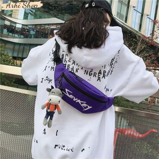 Túi Đeo Chéo Nam Unisex Túi Đeo Chéo Nữ Túi Bao Tử SEVKEY Vải Canvas Hàn Quốc Chống Nước Tuyệt Đối
