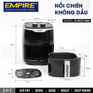 Nồi Chiên Không Dầu EMPIRE 5 LÍT