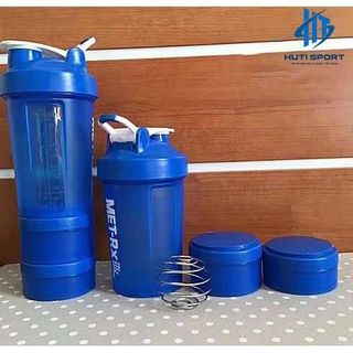 Bình Nước Thể Thao 3 Ngăn, Bình Lắc Đựng Nước Tập Gym Thể Hình Shaker Whey Met RX 3 Ngăn 600ML Cao Cấp Nhiều Màu Sport