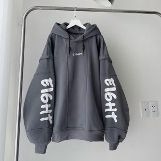 ÁO HOODIE NỈ NAM NỮ IN EIGHT CHỮ CÁNH TAY ÁO, PHỐI KIỂU HOT - HTM FASHION giá sỉ