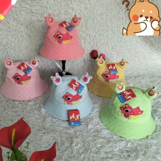 Mũ bucket trẻ em caro đủ có gấu dâu nằm ngủ CQ