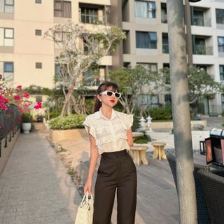 Quần tây nữ ống rộng lưng cao giá sỉ tại hanetclothing.