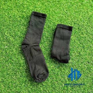 Tất Dệt Kim Cổ Cao, Vớ Unisex Dệt Kim Cao Cấp Cao Cổ, Trơn Màu Trắng Đen Thể Thao Đá Bóng