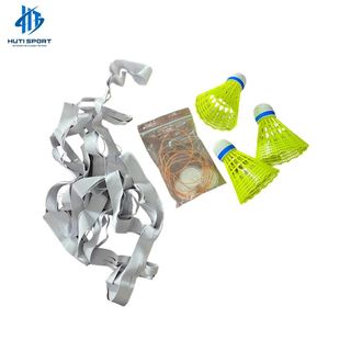 Bộ Dụng Cụ Cầu Lông Tự Luyện Tập, Set Bao Gồm 1 Vợt + 3 Quả Cầu Nhựa, Dây Đàn Hồi Và Móc Treo