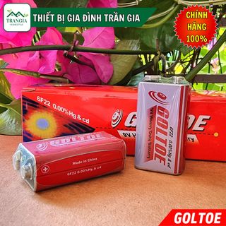 Pin Vuông 9V Đỏ Goltoe, Pin Micro Karaoke (Hộp 10 Viên)