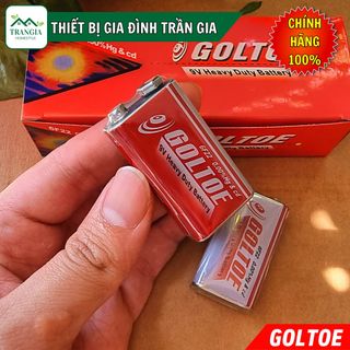 Pin Vuông 9V Đỏ Goltoe, Pin Micro Karaoke (Hộp 10 Viên)