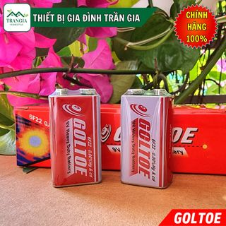 Pin Vuông 9V Đỏ Goltoe, Pin Micro Karaoke (Hộp 10 Viên)