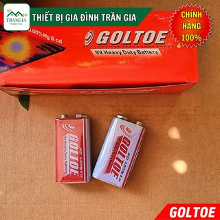 Pin Vuông 9V Đỏ Goltoe, Pin Micro Karaoke (Hộp 10 Viên)