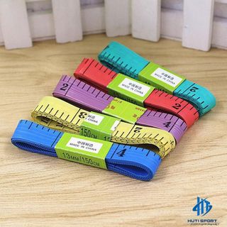 Thước Dây Mềm 1.5M, Thước Đo Eo Bụng Chiều Cao May Đồ Tiện Lợi Nhiều Màu