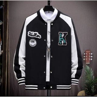 ÁO KHOÁC BOMBER NỈ NAM NỮ BÚT BẤM THÊU CHỮ K PHỐI ÁO CỰC CHẤT - HTM FASHION
