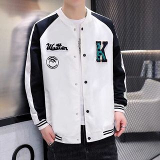 ÁO KHOÁC BOMBER NỈ NAM NỮ BÚT BẤM THÊU CHỮ K PHỐI ÁO CỰC CHẤT - HTM FASHION