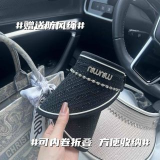 Mũ Hở Chóp Thời Trang, Mũ Nửa Đầu Đính Đá Logo Chống Tia UV