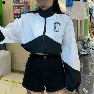 ÁO KHOÁC DÙ NỮ 2 LỚP DÁNG LỬNG IN CHỮ C SIÊU ĐẸP PHONG CÁCH HOT - HTM FASHION giá sỉ