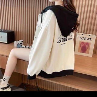 ÁO KHOÁC NỈ BOMBER NỮ NÚT BẤM CÓ NÓN PHỐI TÚI THÊU CÁ TÍNH HOT - HTM FASHION