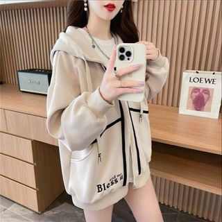 ÁO KHOÁC NỈ BOMBER NỮ NÚT BẤM CÓ NÓN PHỐI TÚI THÊU CÁ TÍNH HOT - HTM FASHION