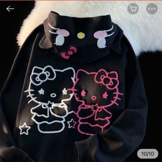 ÁO KHOÁC HOODIE NỈ NỮ DÂY KHÓA KÉO IN HÌNH CHÚ MÈO DỄ THƯƠNG - HTM FASHION giá sỉ