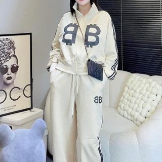 SET BỘ ĐỒ THUN NỮ NỈ CHỮ BB CỰC CHẤT PHỐI SỌC VIỀN CỰC NGẦU - HTM FASHION giá sỉ