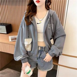 ÁO KHOÁC NỈ DNAGS LỬNG THÊU CHỮ ON CÓ TÚI HỘP SIÊU ĐẸP PHONG CÁCH - HTM FASHION giá sỉ