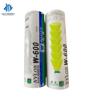Ống Cầu Lông Nylon Thương Hiệu Whizz, Quả Cầu Lông Nylon Nhựa Bền Màu Trắng Vàng
