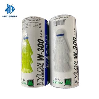 Ống Cầu Lông Nylon Thương Hiệu Whizz, Quả Cầu Lông Nylon Nhựa Bền Màu Trắng Vàng