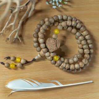 Vòng trầm hương 108 hạt mix charm Công Giáo Thiên Nhiên Cao Cấp