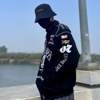 ÁO KHOÁC DÙ NAM 2 LỚP IN NHIỀU CHỮ JACK DANIELS ĐI TUA PHƯỢT SIÊU ĐẸP THỜI TRANG - HTM FASHION