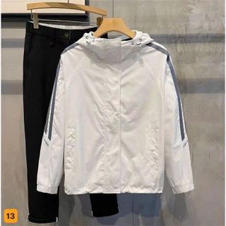 ÁO KHOÁC DÙ NAM NỮ 2 LỚP PHỐI 2 SỌC CÁNH TAY, ÁO CÓ NÓN THỜI TRANG HOT - HTM FASHION giá sỉ