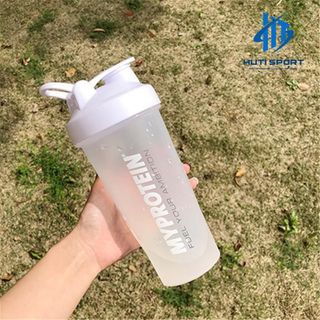 Bình Nước Tập Gym Bình Đựng Nước Thể Thao Nhựa Shaker My Protein 600ml Có Lò Xo Lắc Shaker Sport Tập Thể Dục