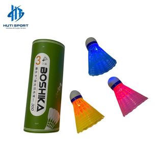Hộp Cầu Lông Bằng Nhựa Phát Sáng BOSHIKA Chính Hãng, Quả Cầu Lông Bằng Nhựa Có Đèn led Phát Sáng Nhiều Màu Sắc Độc Đáo