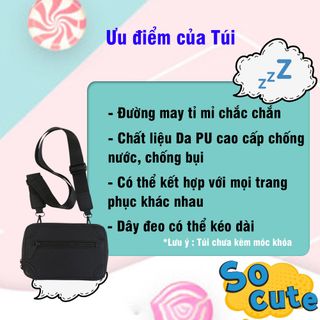 Túi Đeo Chéo Dáng Hộp Chất Liệu Da PU Cao Cấp Đi Học, Đi Chơi Thời Trang Hàn Quốc Sang Trọng Arhi Shop